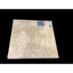 Creatology Canvas Painting Kit 10x10in w/ 8 paints, 1 Brush & palette